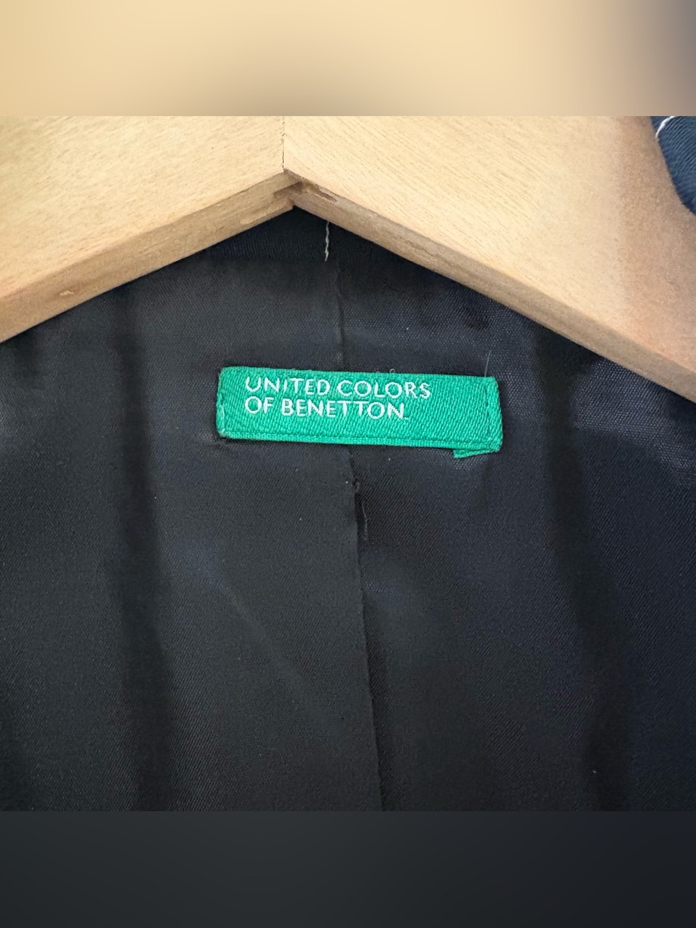 UNITED COLORS OF BENETTON Navy Pinstripe Women's Blazer - Picture 6 of 6